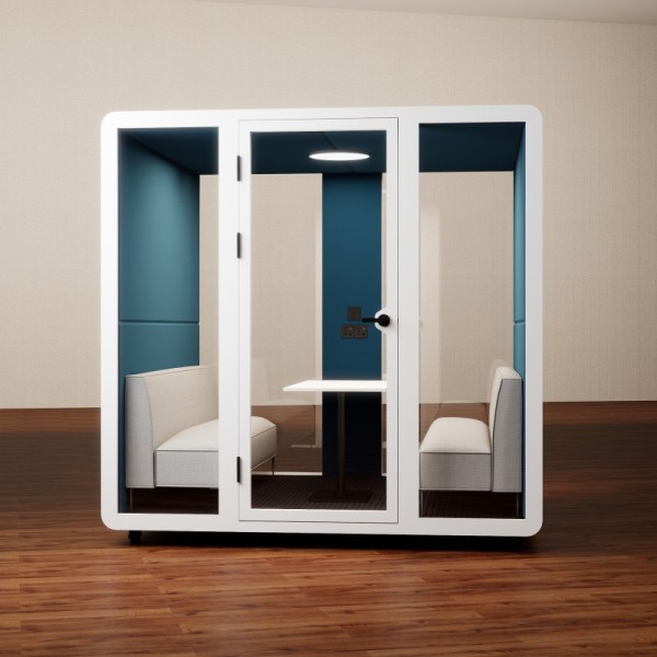 6 Person Soundproof Booth Office Pod with 35±5dB Sound Insulation, 5 Year Warranty, and No Tools Required Assembly