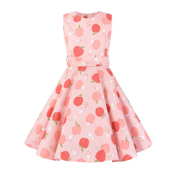 Polka Dot Flower Show Skirt Retro Summer Children'S Clothing Kid Girls Dresses
