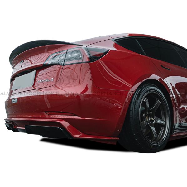 MODEL 3 2019 Plus Dry Carbon Fiber Body Kits Front Lip Side Skirts Rear Diffuser Rear Spoiler Exterior Accessories