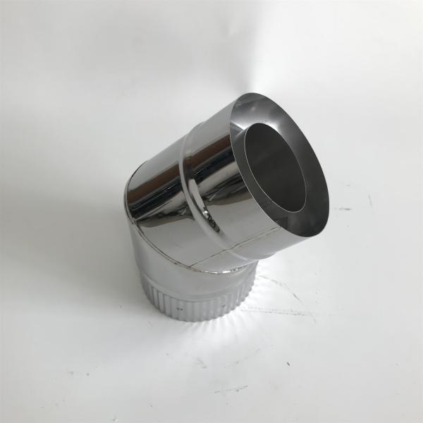 Professional Black Pellet Stove Pipe , Double Wall Pellet Stove Pipe Long Lifespan
