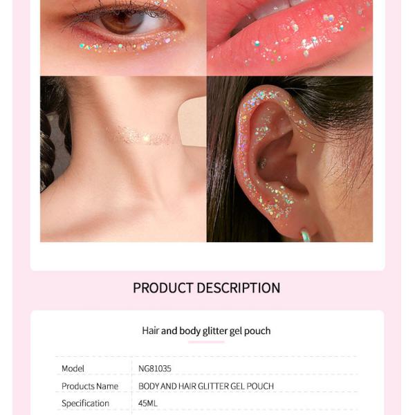 Stylish Safe Sparkle Face Glitter Face Body Glitter Gel Easy Removal