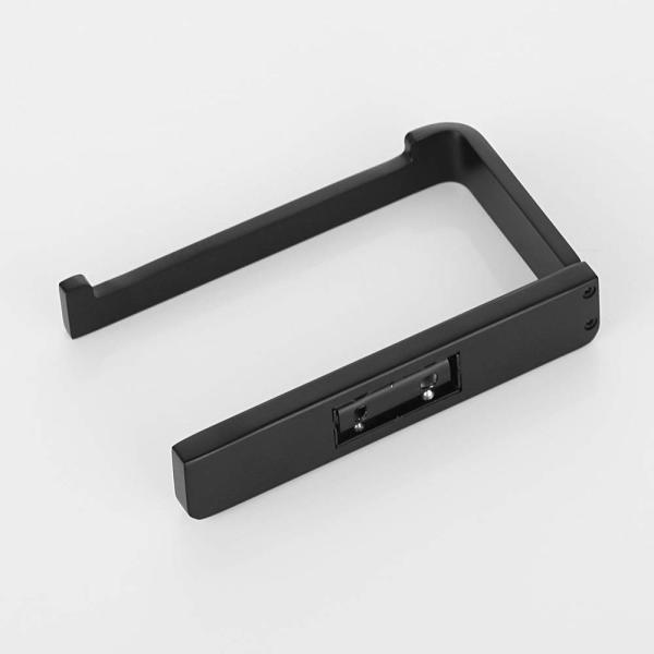 Matte Black Wall Mounted Toilet Roll Storage Durable  For Home Hotel