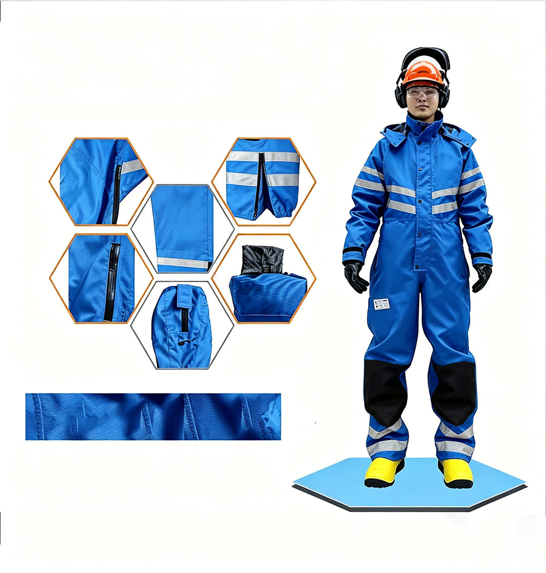 High Pressure Protective Work Clothes Impact Resistant Working Overalls With Adjustable Hood