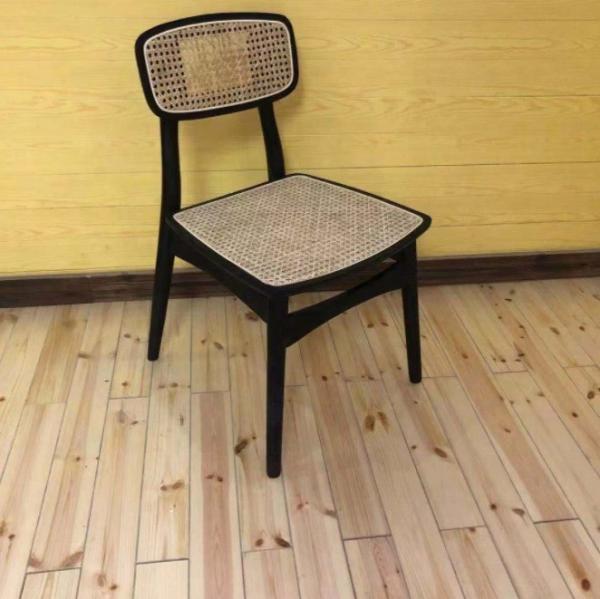 General Modern Nordic Design Solid Ash Wood Rattan Dining Chair for Home Furniture
