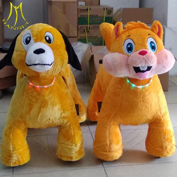 Hansel china plush motorized animals with stuffed animal ride pedal go kart with electric horse ride plush for sale