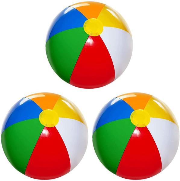 Multicolored 24 Inch PVC Beach Ball Antiwear Waterproof Ecofriendly