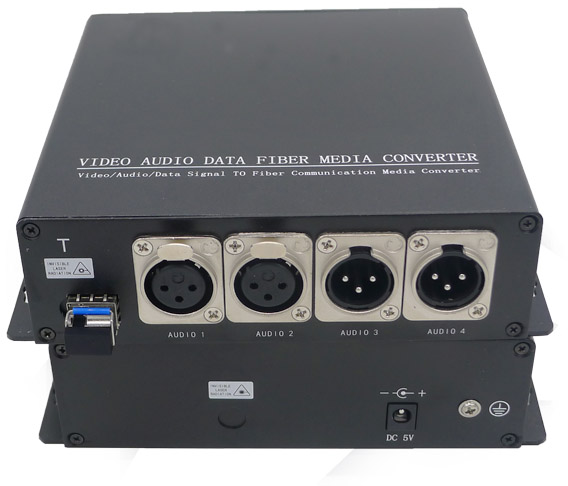 Beyonopto BY-XLR-2AA DVCPRO XLR audio over fiber extender,Rideo audio fiber transmitter and receiver