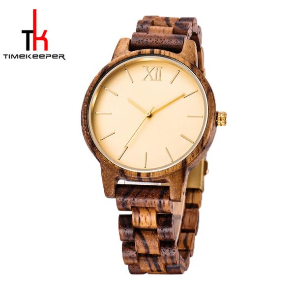 Red Sandal Wooden Wrist Watch Wood Face Watch With Your Logo