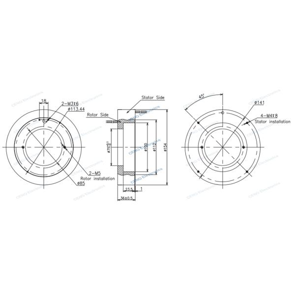 Высокая производительность 4 цепочки 5А через отверстие скользящего кольца для промышленности