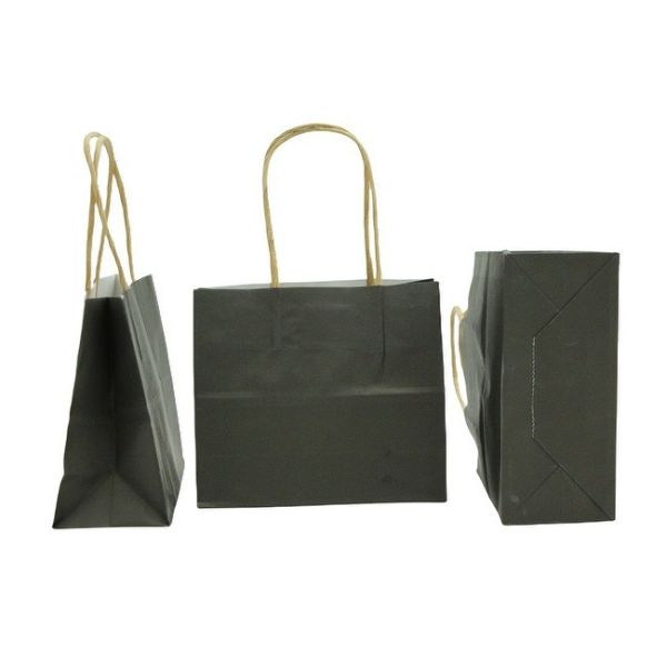 OEM Customized Black Gift Bags with Handles for Goodies Birthdays Events Classrooms & Celebrations