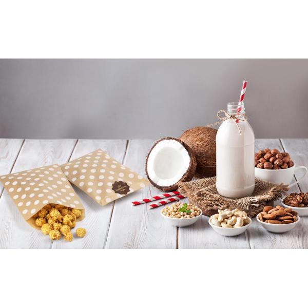 Kraft Paper Bags Flat Greaseproof Paper Bags Greaseproof Envelopes, Paper Snack Bags Cookie Bags Popcorn Bag