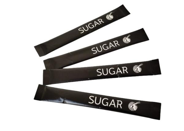 Autocollant individuel enveloppé de sucre, emballage de sucre blanc de la FDA