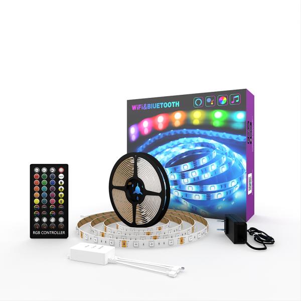 LED Light Strips Bluetooth WIFI Controller Flexible RGB 5050 Decoration BackLight Lamp Night light Luminous String For Bedroom