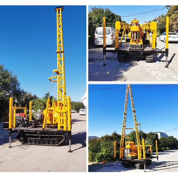 Гидравлическая отслеживаемая установленная буровая установка водяной скважины с одиночным тормозом управления рулем цапфы