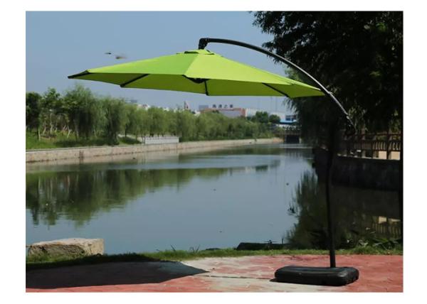 Aluminum 8 Ribs Round Cantilever Parasol Umbrella Sunblock And Strong UV Protection