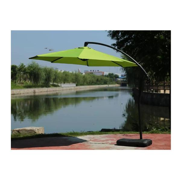 Aluminum 8 Ribs Round Cantilever Parasol Umbrella Sunblock And Strong UV Protection