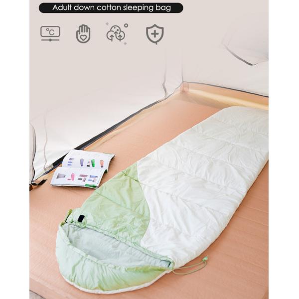 1.8KG Down Cotton Camping Sleeping Bag with Hood Lightweight Single Sleeping Bag