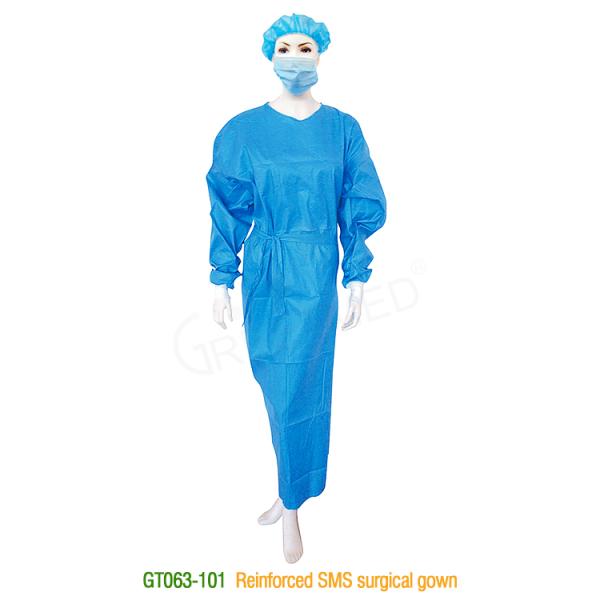 Hospital Use Plastic Disposable Gown Blue / Dark Blue / Green Color