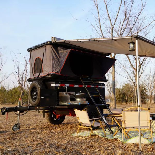 Luxury Self-Driving Teardrop RV Camper Travel Trailer 4x4 Off-Road Mini Small