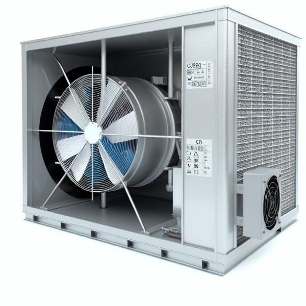 Chambre froide industrielle avec matériau d'aileron en aluminium et moteur de ventilateur axial