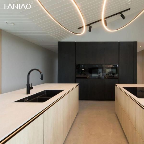 Armários de cozinha para venda Armários de cozinha de melamina modernos conjuntos Armários de cozinha de parede modular com ilha
