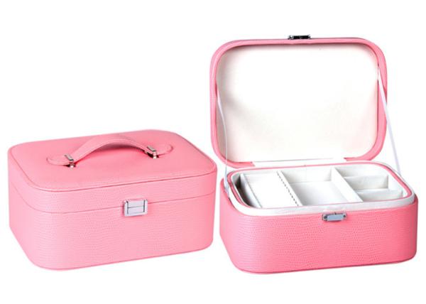Ladies Watch Jewelry Box , Femal Cardboard Leather Wrapped Ring Jewelry Box