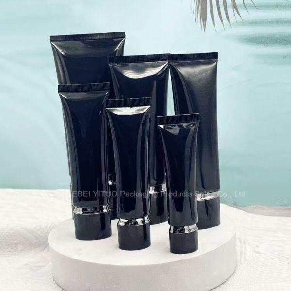 Tubo de cosméticos de plástico grande personalizado con tapas