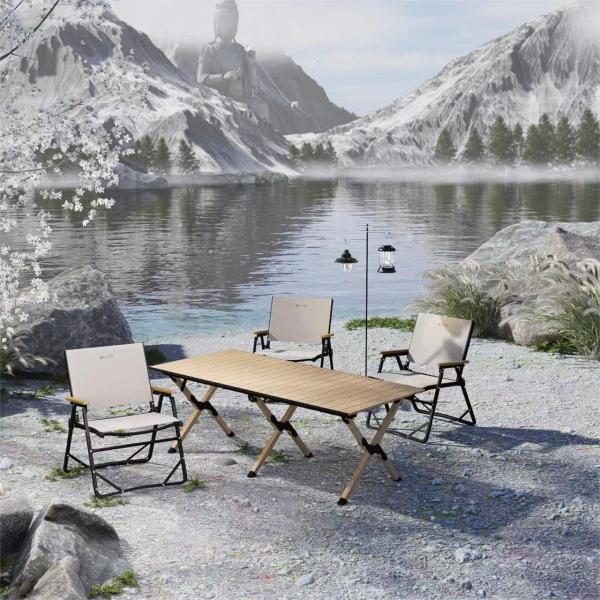 Table de camping en alliage d'aluminium à rouleaux / table à rouleaux 36 pouces x 36 pouces x 30 pouces