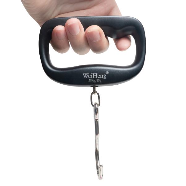 Lightweight Battery Powered 50kg/10g Capacity Big Hook Digital Electronic Luggage Scale