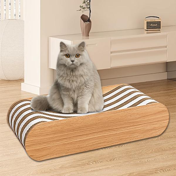 Double-Sided Sofa Cat Scratching Board (Yellow) Corrugated Paper Material Scratch-resistant Wear-resistant cat Scratch Board