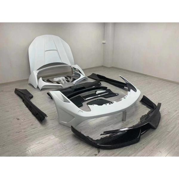 Repuestos para automóviles para Ferrari 458 Kit de carrocería 458 Modernizado Misha estilo delantero y trasero Parachoques lateral Falda con capucha Spoiler Kit de carrocería