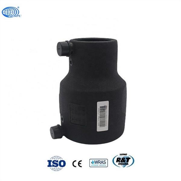 DN20 DN63 Plastic Pipe Fitting Black HDPE Reducing Coupler Socket Fusion Tee
