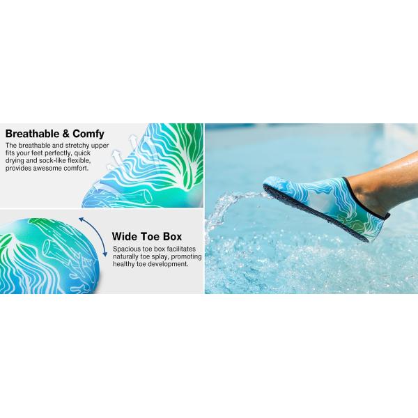 Summer Water Shoes Aqua Beach Shoes Sea Swimming Shoes Beach socks, snorkeling shoe covers, universal equipment for swimming and diving socks, snorkeling and swimming sock covers, non-slip (Lycra)