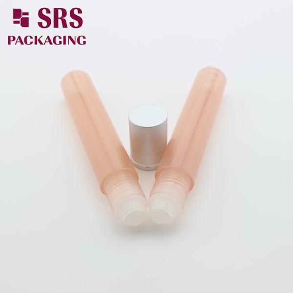 SRS empty plastic cosmetic 15ml bottle with plastic roller ball