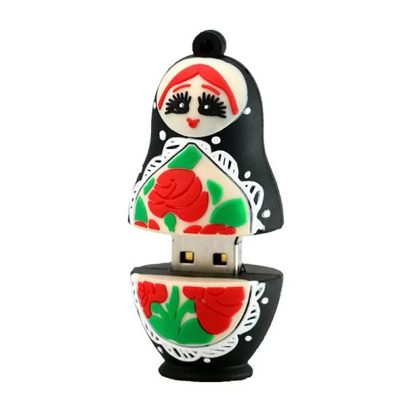 Персонализированный российский кукла USB Pen Drive 4GB 8GB 16GB 32GB 128GB USB 2.0 Thumb Drive Мемориальный блок