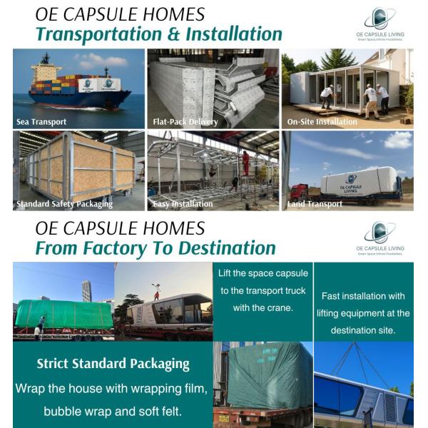 Luxury Bedroom Living Room Modern Prefab Smart Tiny Space Capsule Mobile Modular Container Capsule House Hotel