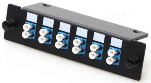 Pre Terminated FC Fiber Optic Patch Panel 12 Port LC Adapter Panel