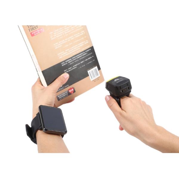 32bits  IOS Android Mini Portable Ring Barcode Scanner Bluetooth With 550mA Battery