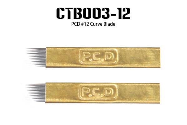 PCD Golden Wrap Semi Permanent Makeup / Microblading Needles 12 Pins Curve