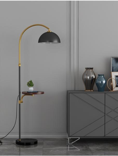 USB coffee table floor lamp Nordic modern sofa side bedroom bedside floor lighting standing lamp wireless charging