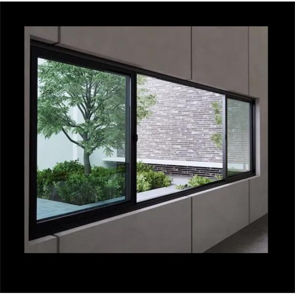 Ventanas corredizas de aluminio de doble acristalamiento con espesor de pared de aluminio de 1,6 mm