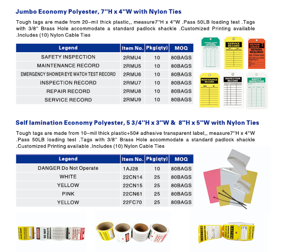Customized Logo Plastic Safety Tag For Durable And Long Lasting Durability