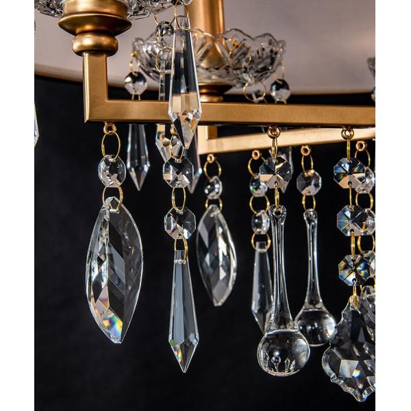 JYLIGHTING Luxury Gold Metal Crystal Ceiling Light Modern Vintage Chandelier for Home Hotel