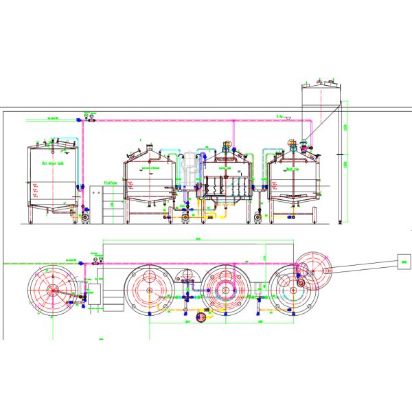 микро- сосуды системы 4 месива пива оборудования заваривать пива 2000Л