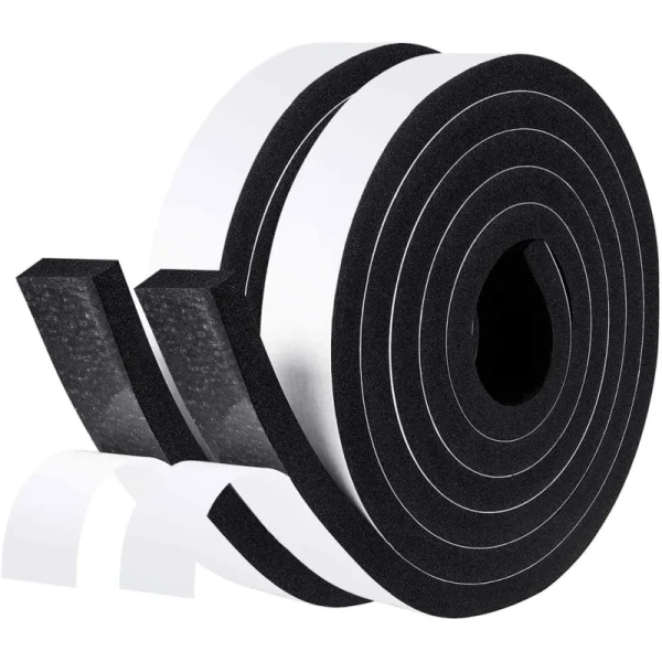 Self-Adhesive EVA Foam Insulation Tape White Weather Stripping Tape for Door Window Draught Excluder Anti-Collisi