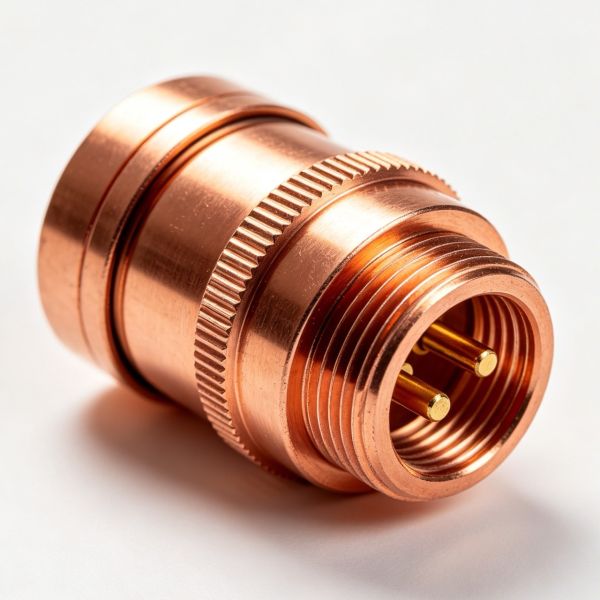 CNC Machined C11000 ETP Copper Underwater Connector with 50 bar Pressure Rating and 0.02mm Pin Bore Precision for Subsea Applications