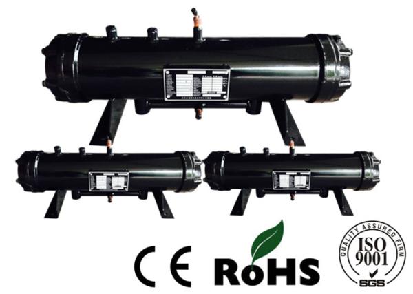 Water Type Sea Water Condenser , Finned Tube Heat Exchanger With Straight Pipes