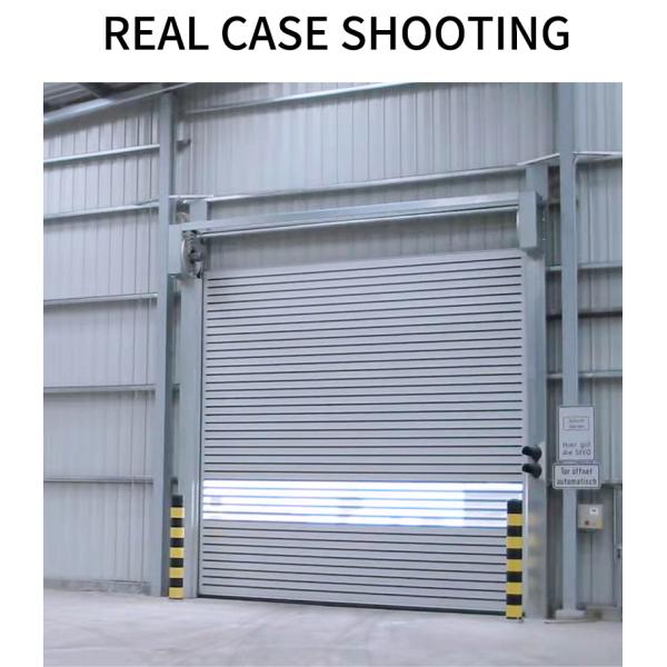 Motor Power 0.75KW High Speed Spiral Door Air Permeability≤2.0m3/ m2.s Opening Speed 0.8m/s Hard Fast Rolling up Door