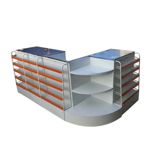 New Product Cash Desk Supermarket Cashier Counter Cold Rolled Steel White/black BV/SGS