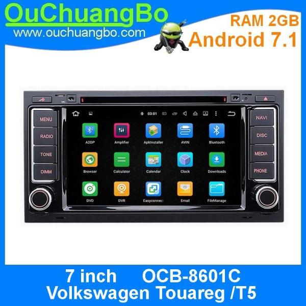 Ouchuangbo car dvd audio radio 2G RAM andrioid 7.1 for Volkswagen Touareg T5 with bluetooth 3G Wifi Rear View Camera